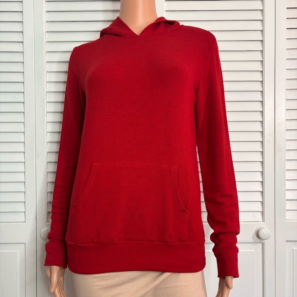 Monrow Red Supersoft Pullover Hoody Size Small